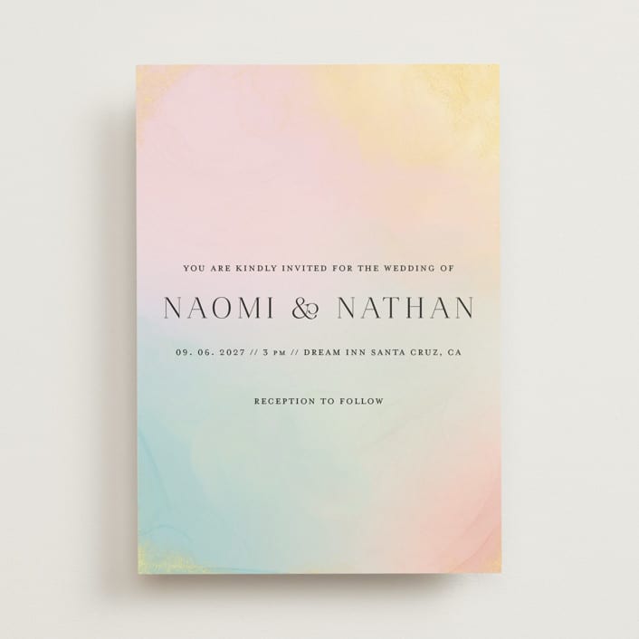 "marshmallow" - Wedding Invitations in Sunrise by Petra Kern - Front