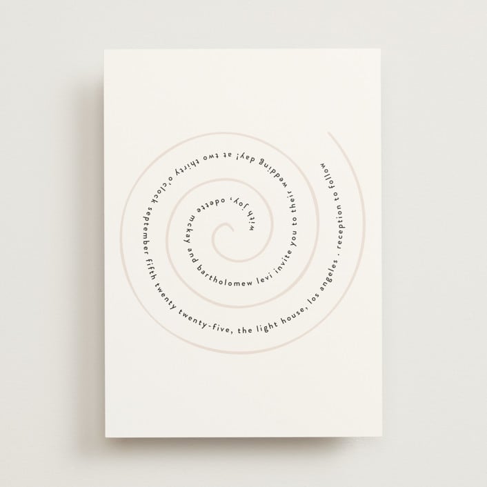 "symbol of optimism" - Wedding Invitations in Blush by Phrosné Barwood - Front