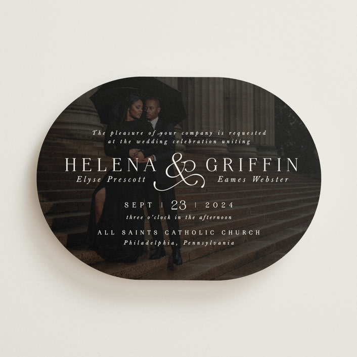 "And here we are" - Wedding Invitations in Marble by Lea Delaveris - Front