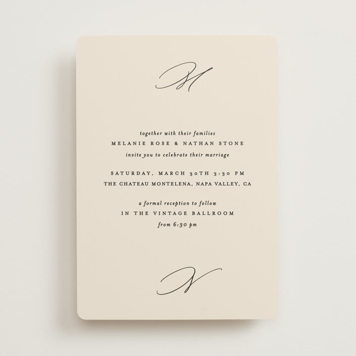 "Infinite" - Wedding Invitations in Ivory by Angela Thompson - Front