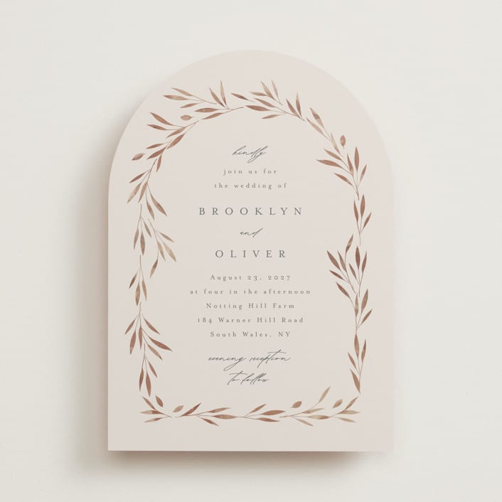 "Lennox" - Wedding Invitations in Harvest by Kristie Kern - Front