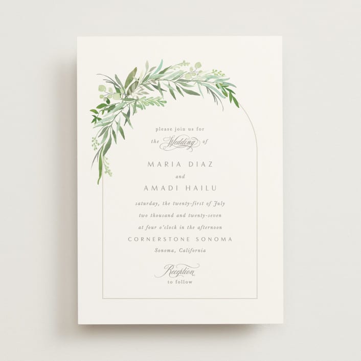 "I do" - Wedding Invitations in Fern by Creo Study - Front