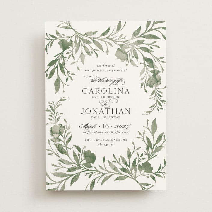 "Carolina" - Wedding Invitations in Meadow by Melanie Kosuge - Front