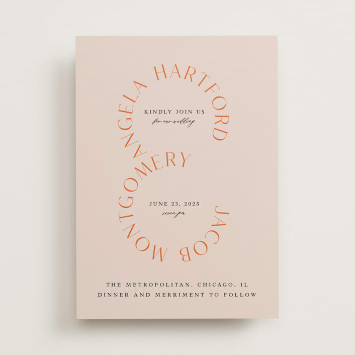 "ampersand names" - Wedding Invitations in Carrot by Lori Wemple - Front