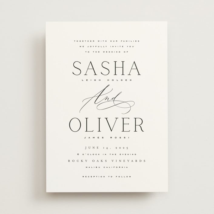 "Ashbury" - Wedding Invitations in Ink by Kristie Kern - Front