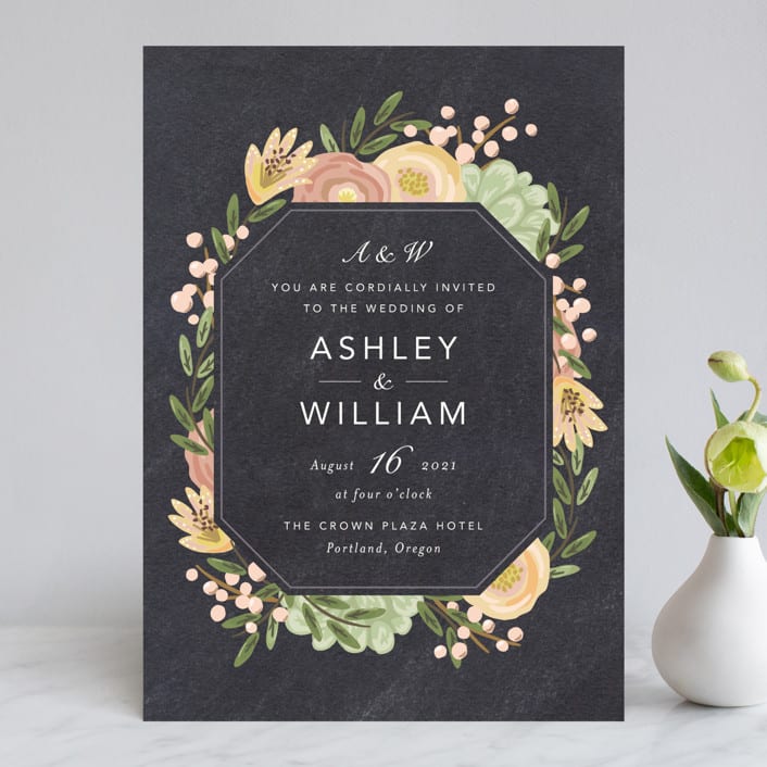 "botanica" - Wedding Invitations in Midnight by Griffinbell Paper Co. - Front