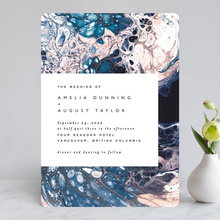"swirl" - Wedding Invitations in Celestial by Alethea and Ruth - Front