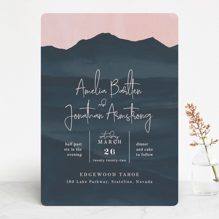 "ridge" - Wedding Invitations in Dusk by Krissy Bengtson - Front