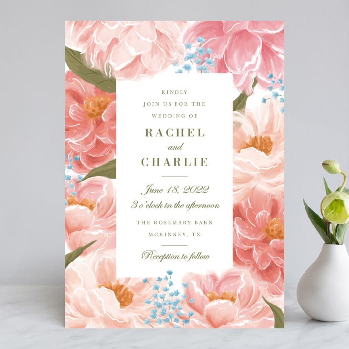 "Peony Gardens" - Wedding Invitations in Peony by Inna Moreva - Front