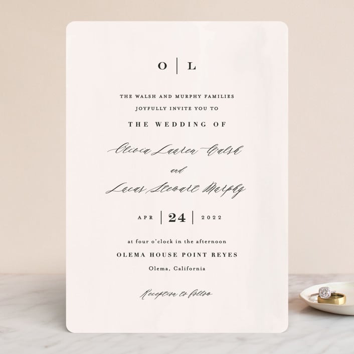 "Crush" - Wedding Invitations in Buttery by Carolyn MacLaren - Front