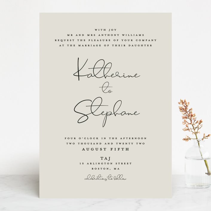 "sweet sweet elegance" - Wedding Invitations in Dutch Cream by frances mathys - Front