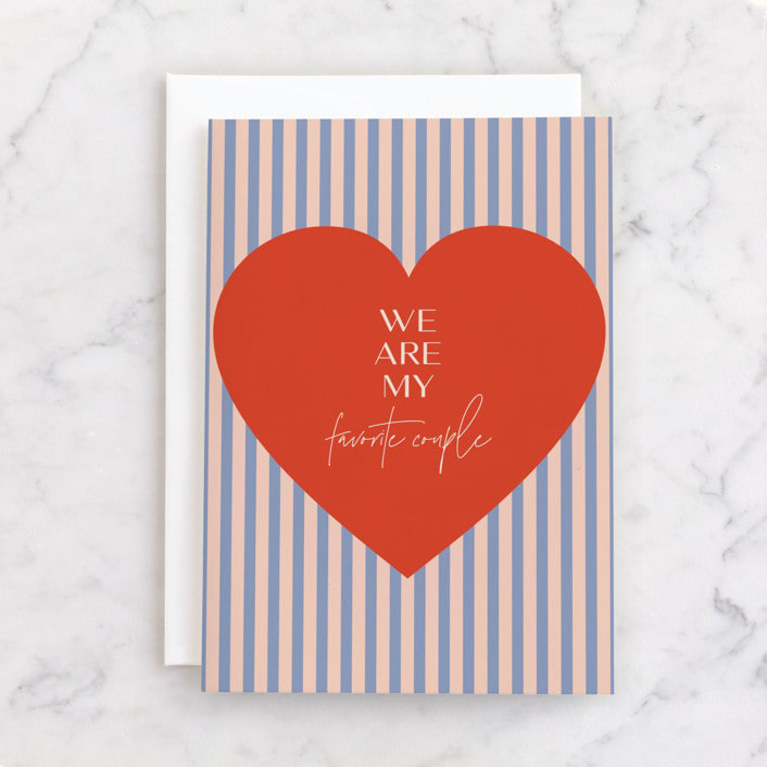 "Fancy" - Single Greeting Cards in Scarlet by Nazia Hyder - Front