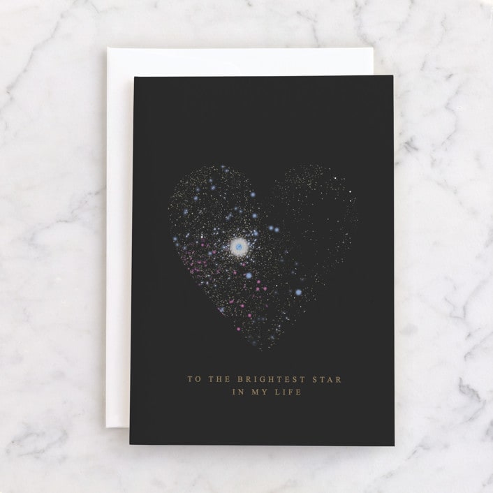 "Brightest Star" - Single Greeting Cards in Midnight by Anna Joseph - Front