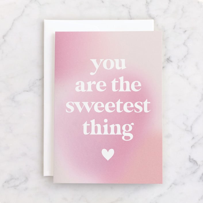 "Cotton Candy" - Single Greeting Cards in Peony by Iveta Angelova - Front