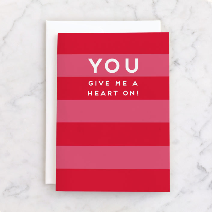 "what's up" - Single Greeting Cards in Scarlet by Susan Brown - Front