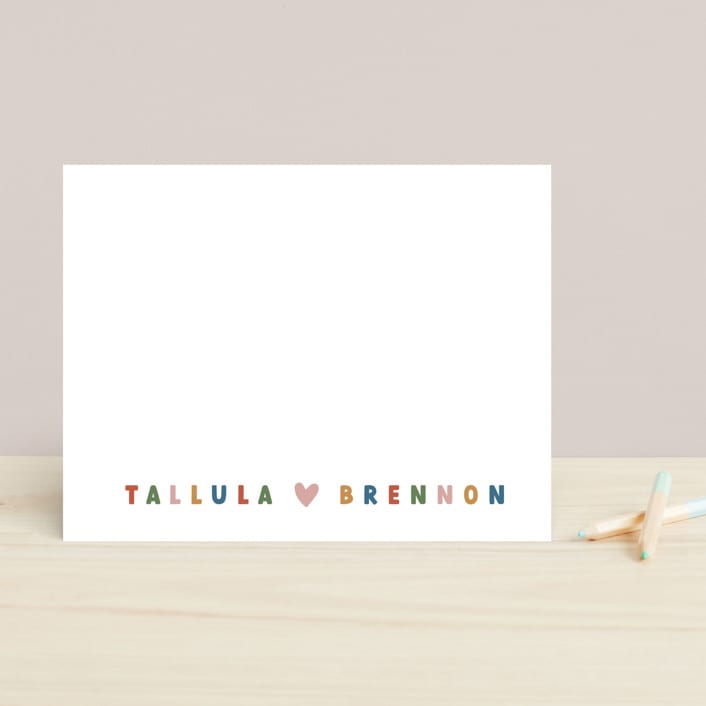 "Tutti fruity" - Children’s Stationery in Rainbow by Stacey Meacham - Front