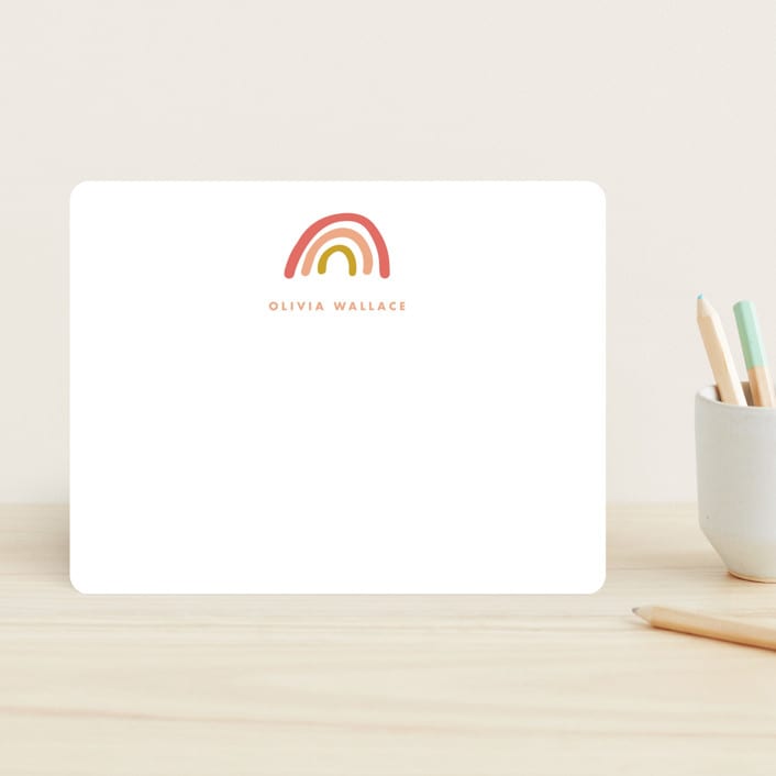 "Rainbow dream" - Children’s Stationery in Sorbet by Stacey Meacham - Front