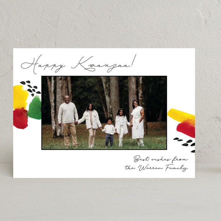 "Colorful Kwanzaa" - Kwanzaa Cards in Cloud by Stick and Petal - Front