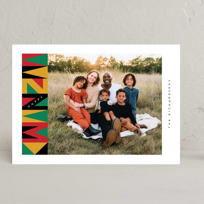"Kwanzaa blocks" - Kwanzaa Cards in Sugar by Angela Garrick - Front