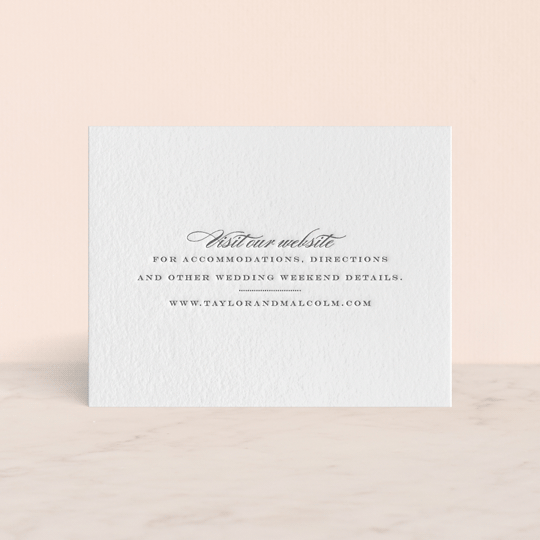 "Charming Go Lightly" - Letterpress Direction Cards in Gravel by danielleb - Front