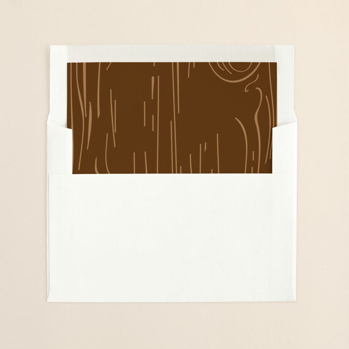 "Fall Carving" - Slip-In Envelope Liners in Woodgrain by Amanda Joy - Liner in envelope