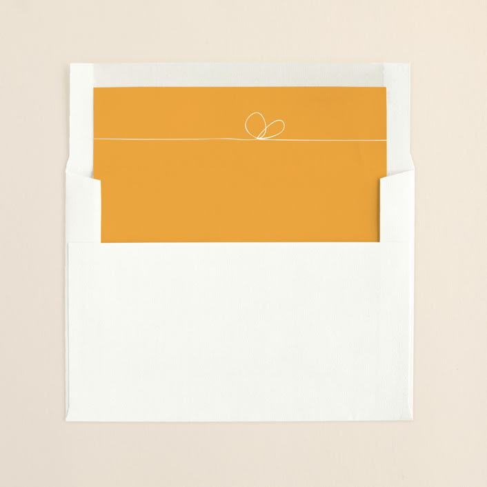 "The Happy Couple" - Slip-In Envelope Liners in Dark Yellow by R studio - Liner in envelope