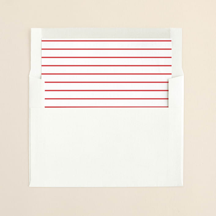 "Wintery" - Slip-In Envelope Liners in Santa's Hat by Carolyn MacLaren - Liner in envelope