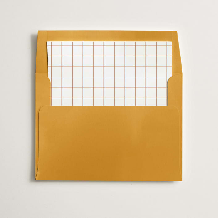 "Modern Ticket" - Slip-In Envelope Liners in Rust by Alethea and Ruth - Liner in envelope