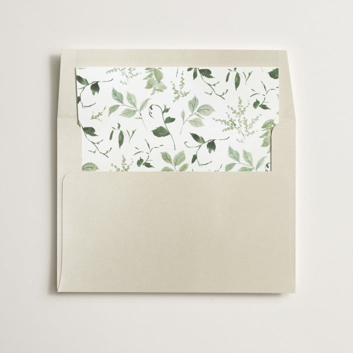 "Verde" - Slip-In Envelope Liners in Mojito by Everett Paper Goods - Liner in envelope