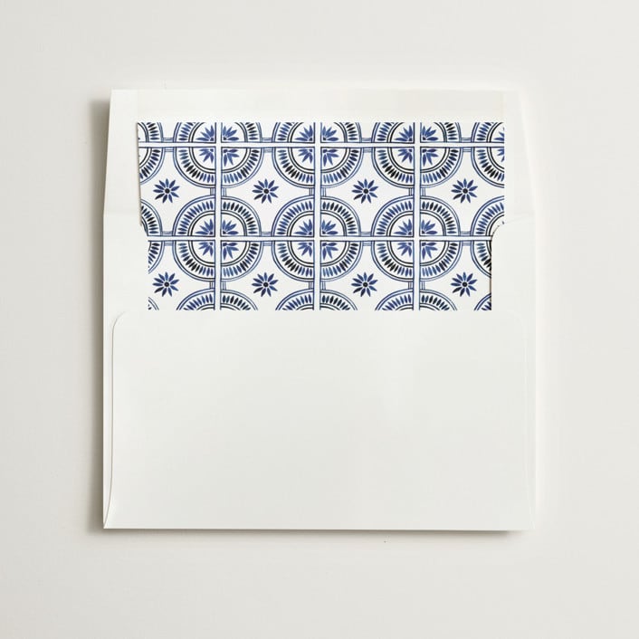"watercolor tile" - Slip-In Envelope Liners in Cobalt by Katharine Watson - Liner in envelope