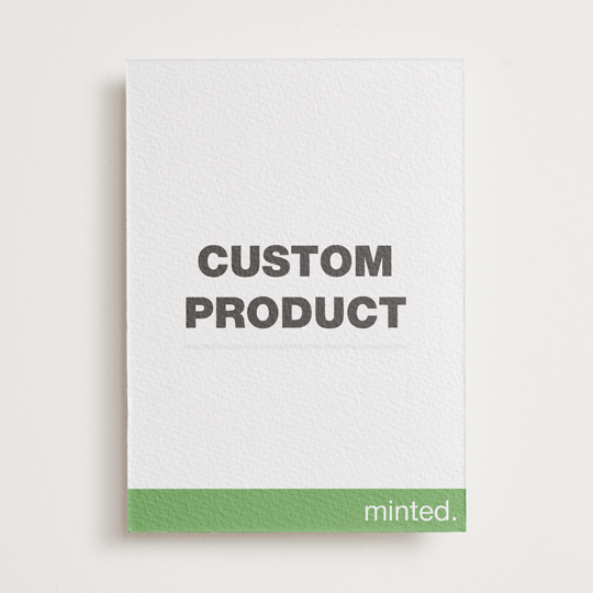 "Portrait" - Letterpress Menus in Pear | Soft Black | Blind Deboss by Minted - Front