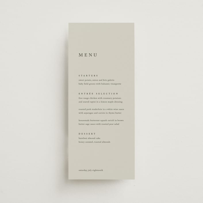 "Astoria" - Menus in Spring by Kelly Schmidt - Front