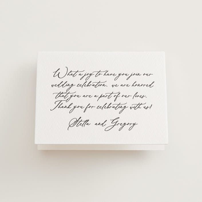 "Ever classic" - Letterpress Wedding Thank You Cards in Ever Classic by Design Lotus - Front