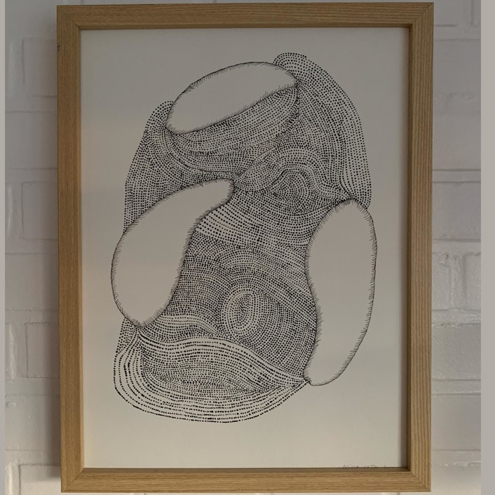"Organism meeting" - Original Drawings in black by Nina Leth