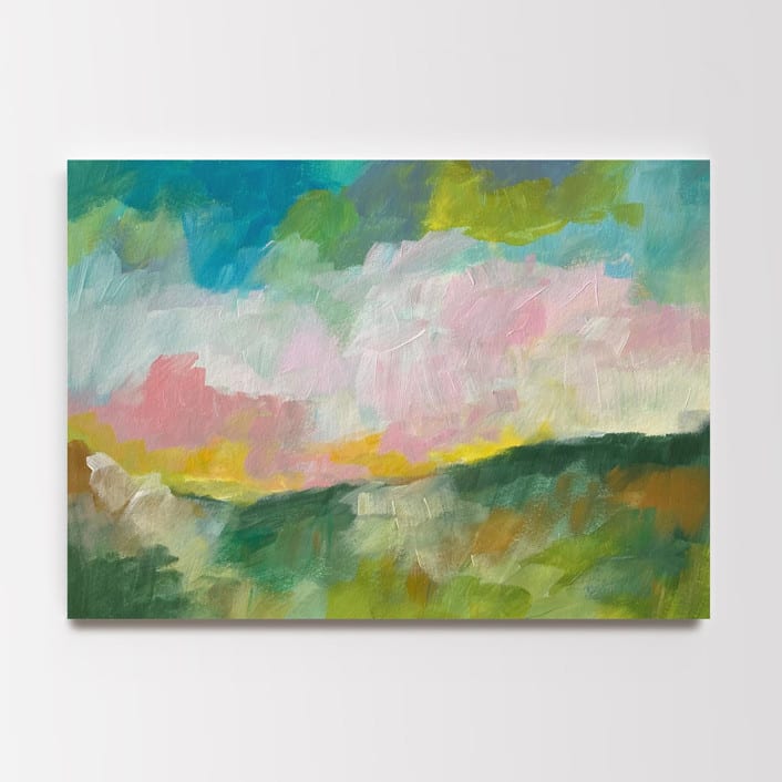 "Landscape #1" - Original Painting in green by Amy Mullen