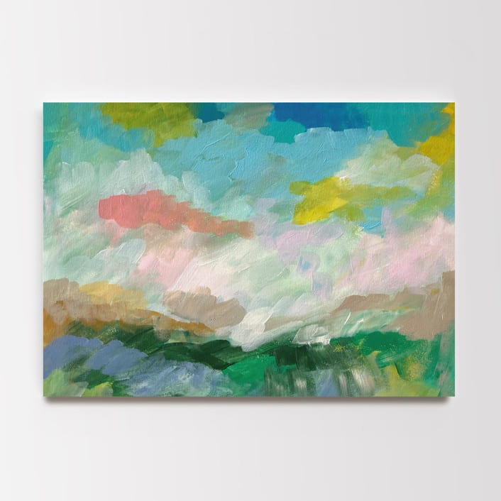 "Landscape #3" - Original Painting in green by Amy Mullen