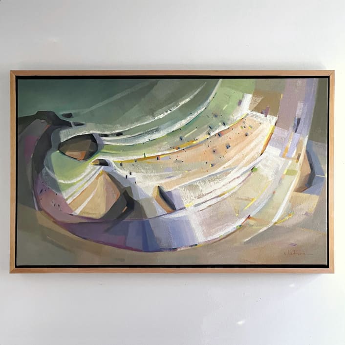"Wavelengths Cove" - Original Painting in multicolorassorted-colors by Khara Ledonne