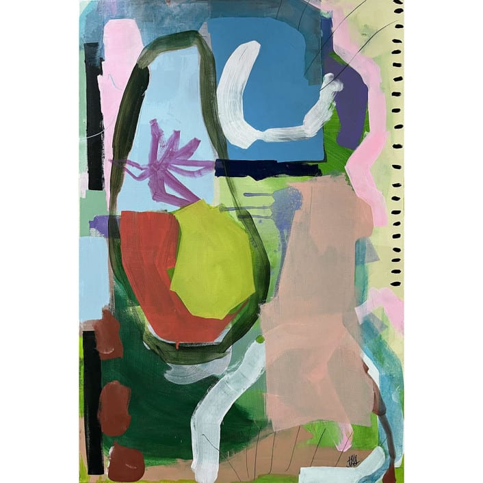 "Dew Drop" - Original Painting in multicolorassorted-colors by Nicole Simms