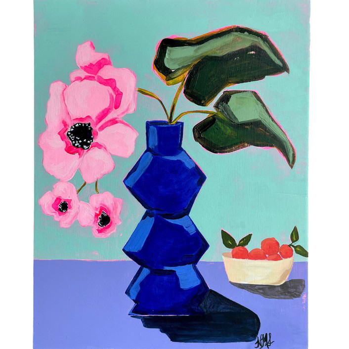"Kishu" - Original Painting in multicolorassorted-colors by Nicole Simms