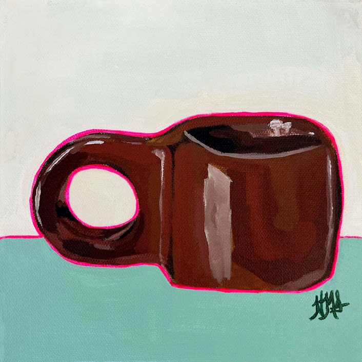 "Hot Coffee" - Original Painting in multicolorassorted-colors by Nicole Simms
