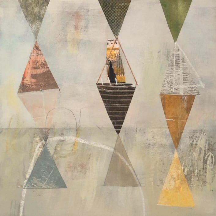 "Happy Go Lucky" - Original Painting in multicolor by christy dehoog johnson