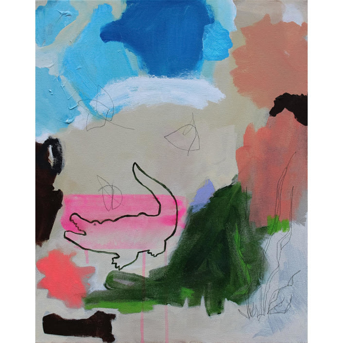 "Five Rivers" - Original Painting in multicolorassorted-colors by Nicole Simms