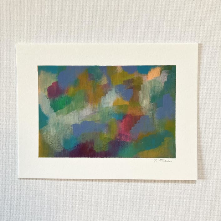 "Untitled 10" - Original Painting in green by Amy Mullen