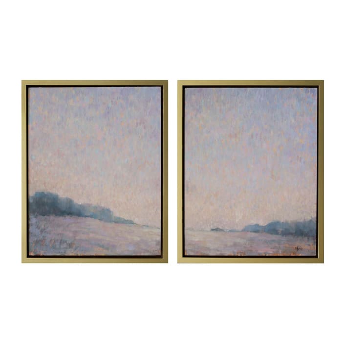 "Winter Morning" - Original Painting in purple by Wendy Keller