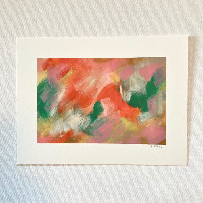 "Untitled 19" - Original Painting in red by Amy Mullen