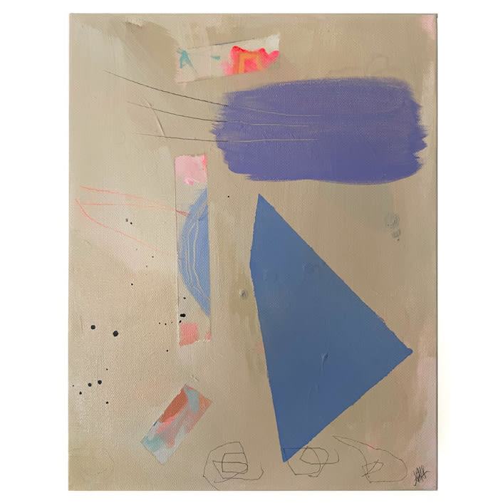 "Sailing on Little Lagoon" - Original Painting in blue by Nicole Simms