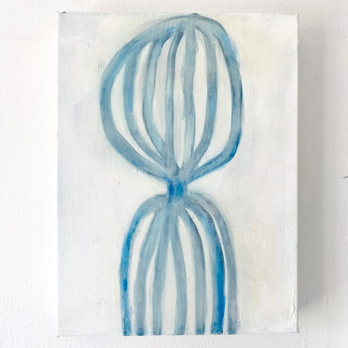 "any way, (anyway)" - Original Painting in blue by tina johnson