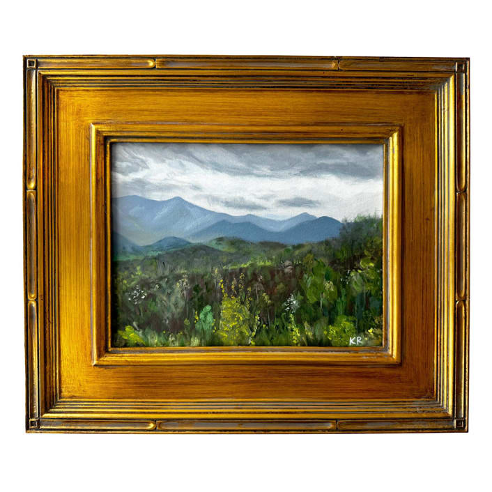 "The Smokies" - Original Painting in blue by Kat Roberts