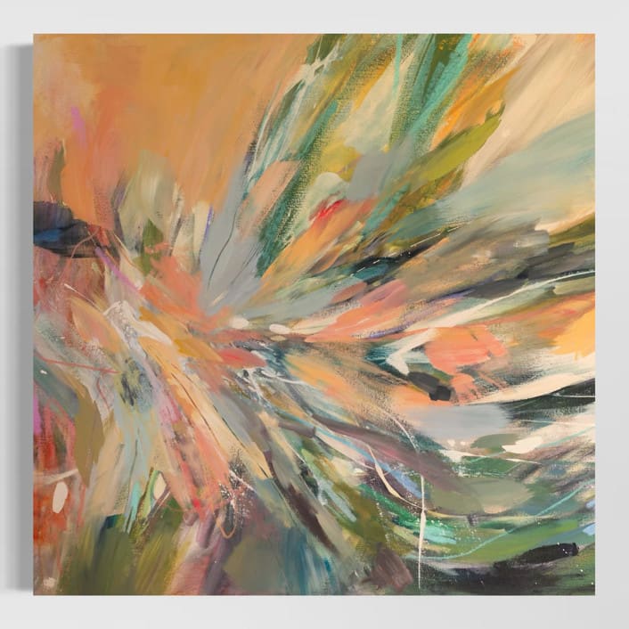 "Nothing is Wasted" - Original Painting in multicolor by Stacy Kron