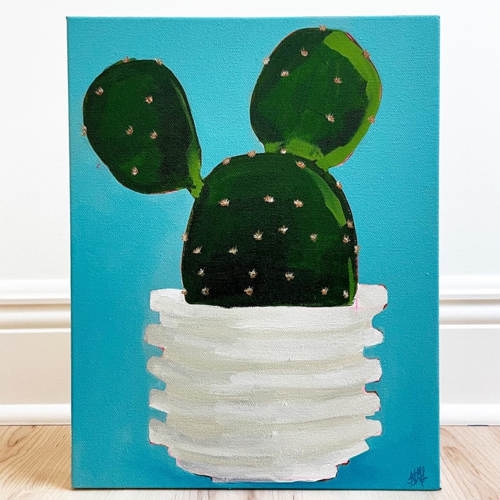 "She's Kinda Prickly" - Original Painting in multicolor by Nicole Simms